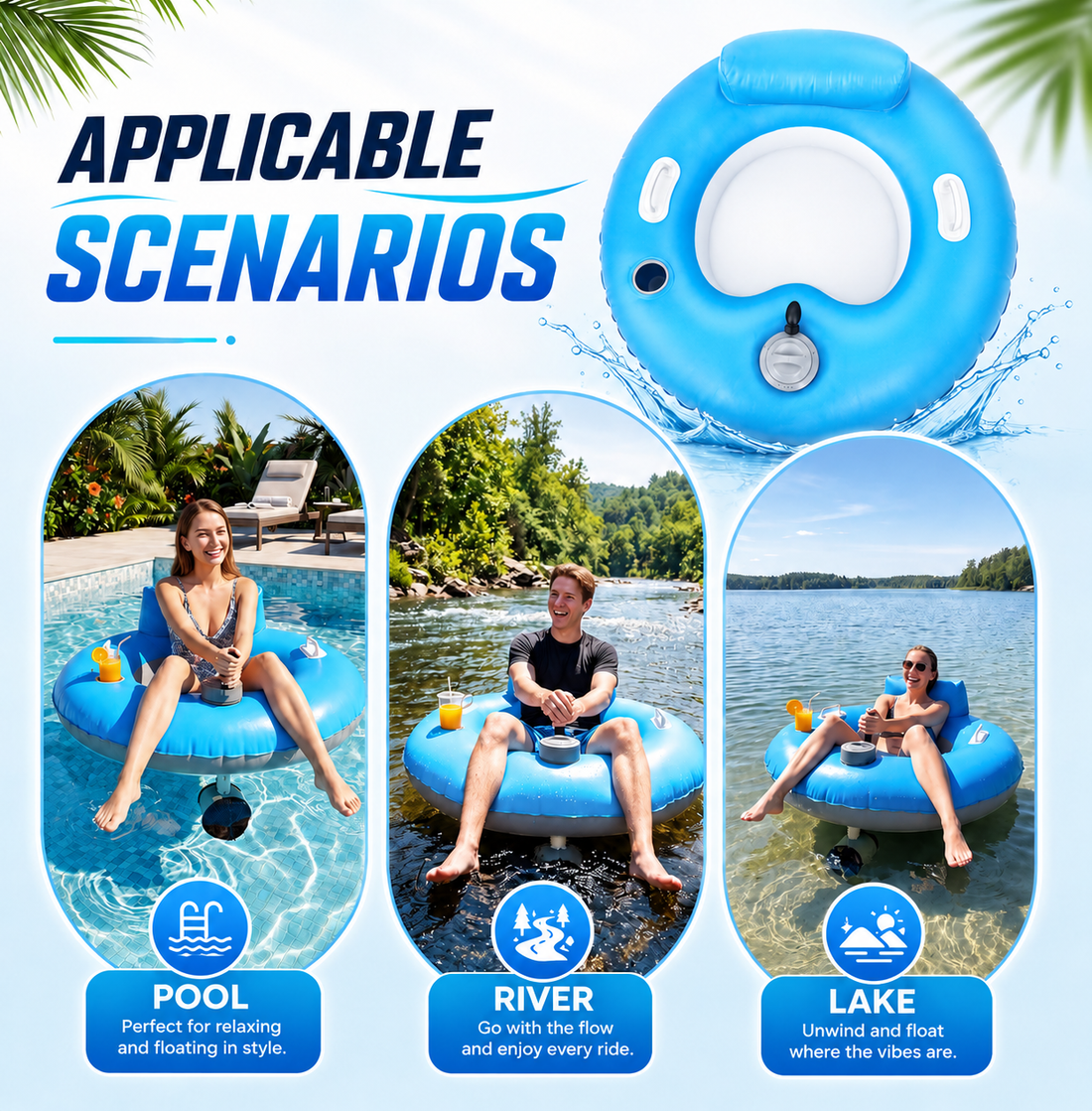 AquaCruze Motorized Pool Float main image