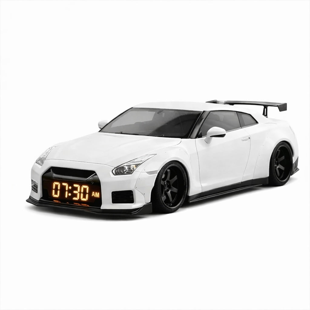 Hypercar Widebody Alarm Clock with LED Display & Smoke Effect