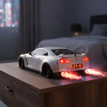 Hypercar Widebody Alarm Clock with LED Display & Smoke Effect
