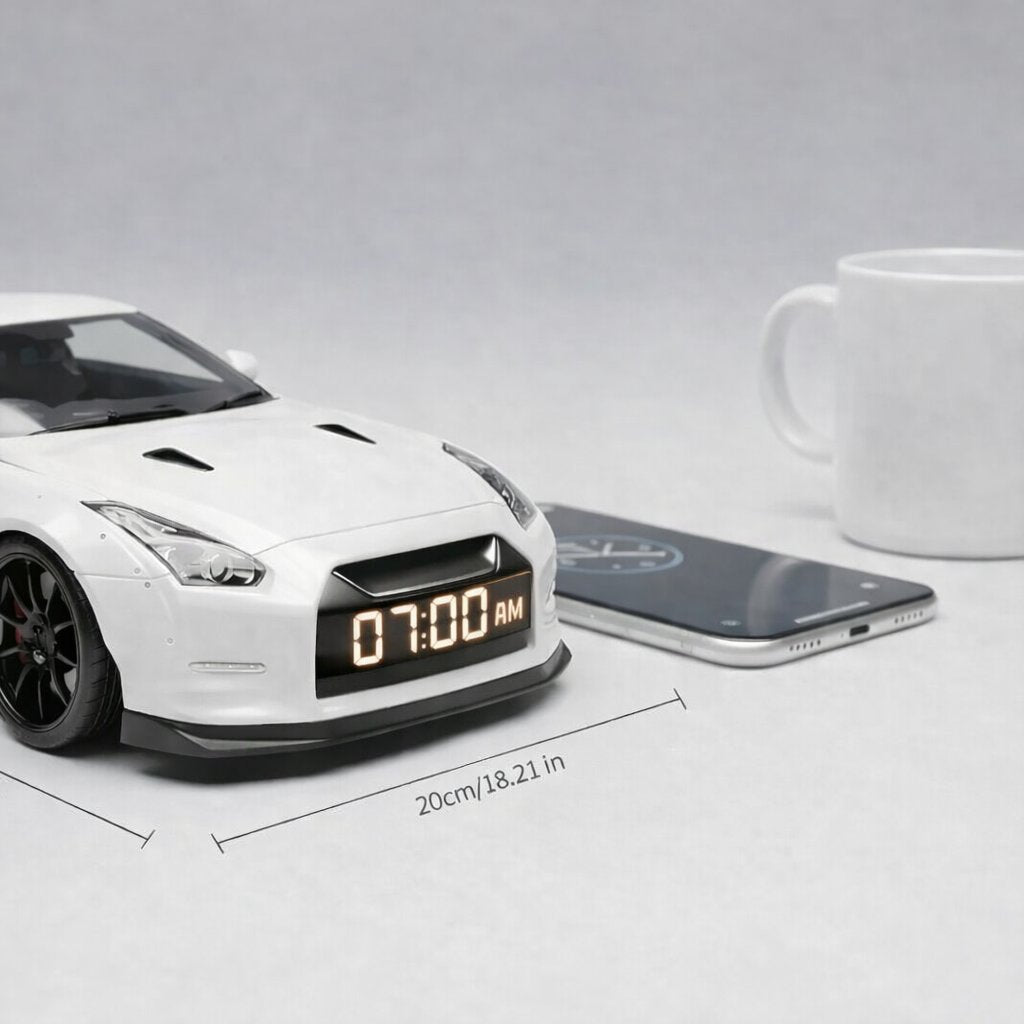Hypercar Widebody Alarm Clock with LED Display & Smoke Effect
