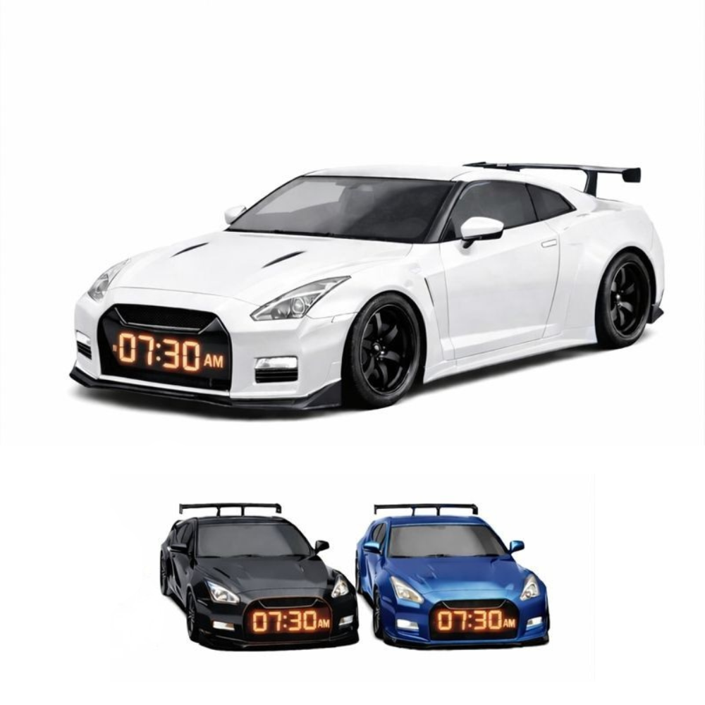 Hypercar Widebody Alarm Clock with LED Display & Smoke Effect